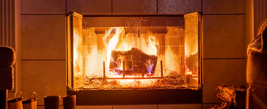 Mendota Hearth Landscape Fireplace Installation in Royal Oak, Michigan