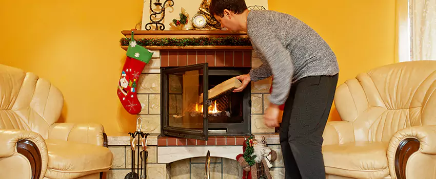 Rusted Metal Fireplace Restoration in Royal Oak, Michigan